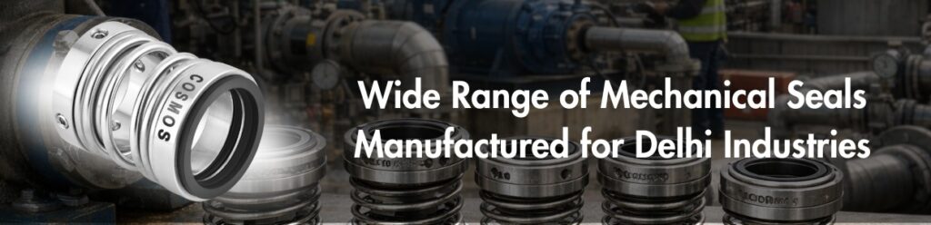 various industrial mechanical seal types manufactured by Cosmos Seals for pumps and rotating equipment in Delhi industries