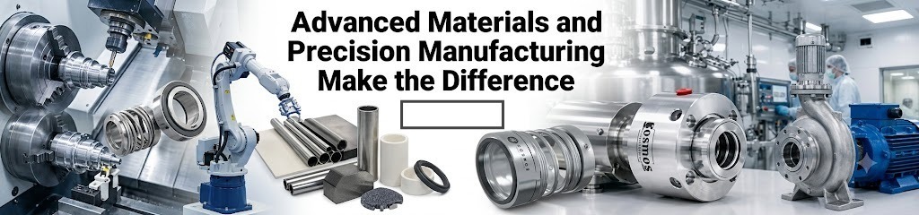 Precision-engineered mechanical seals manufactured using advanced materials, CNC machining, and automated production for reliable sealing performance in pumps and industrial equipment | Cosmos Seals